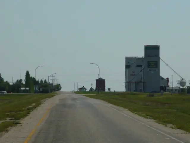 Grain elevators at the end of Front Avenue, Kenaston